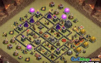 Top Coc Town Hall 9 ბაზის განლაგება და რუქები ომისა და სახლის #10790