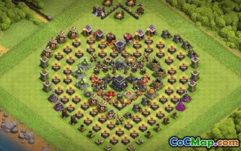Top CoC Town Hall 9 Base Layouts & Maps - Funny & Progress #16688