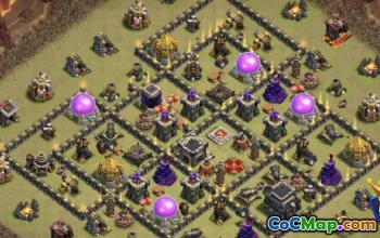 顶级 CoC 市政厅 9 基地布局：战争、奖杯等 #16421