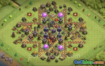 Top Funny TH10 Troll Base with Link - Clash of Clans Art #19871