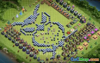 Top Funny TH14 Troll Bases with Links - Clash of Clans #21688