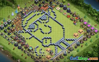 Top Funny TH14 Troll Bases with Links - Clash of Clans #25991