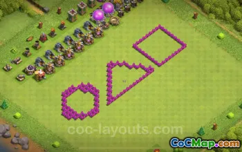 Top Funny TH6 Troll Bases 2025 - Clash of Clans Art #23697