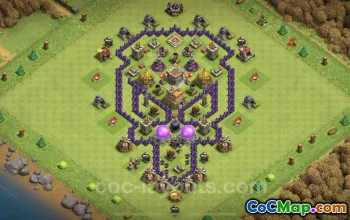 部落冲突的顶级搞笑 TH7 巨魔基地，附链接 #18710