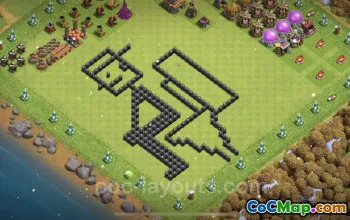 Top Funny TH8 Troll Base with Link - Clash of Clans #24407