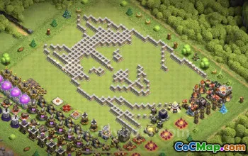 Top Funny Troll Base TH11 with Link - Clash of Clans #25362
