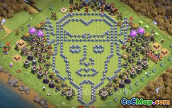 Top Funny Troll Base TH12 - Clash of Clans Art Copy #25585