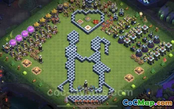 Top Funny Troll Base TH13 - Clash of Clans Art with Link #21279