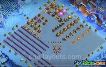 Top Funny Troll Base TH7 - Best Clash of Clans Art Copy #24237