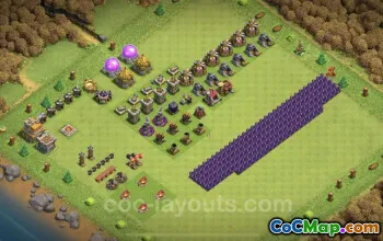Top Funny Troll Base TH7 - Clash of Clans Art & Link #24170