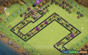 Top Funny Troll Base TH8 - Best Town Hall 8 Art Copy #24457