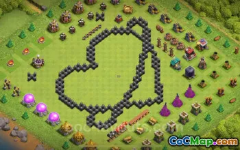 Top Funny Troll Base TH8 with Link - Clash of Clans 2024 #19259