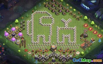 Top Funny Troll Bases for TH11 - Clash of Clans Art #25291