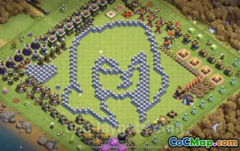 Top Funny Troll Bases for TH12 - Clash of Clans Art #20582