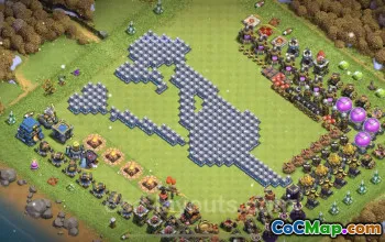 Top Funny Troll Bases for TH12 - Clash of Clans Art #20880