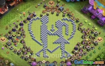 Top Funny Troll Bases for TH12 - Clash of Clans Art #25617