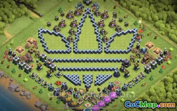 Top Funny Troll Bases for TH13 - Clash of Clans Art #25833