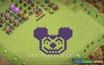 TH7 的顶级有趣巨魔基地 - 部落冲突艺术 #18724