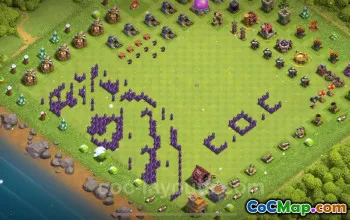 《部落冲突 2024》中 TH7 的顶级搞笑巨魔基地 #18556