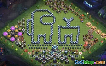 Top Funny Troll Bases TH13 - Clash of Clans Art Copy #21252