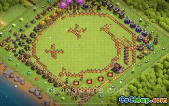 Top Funny Troll TH10 Base Link 2025 - Clash of Clans Art #19692