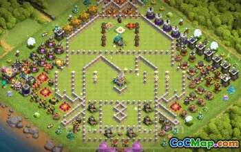 Top Funny Troll TH11 Base with Link - Clash of Clans Art #25250