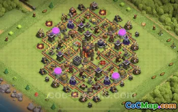 Top Hybrid Anti 2 Stars TH10 Base - Clash of Clans #25081