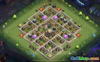 Top Hybrid Anti-Dragon TH11 Base - Town Hall 11 Defense #25266