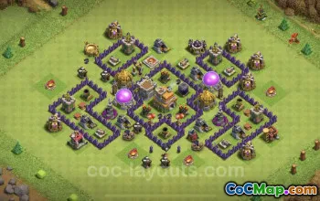 Top Hybrid Anti-Dragon TH7 Base Copy - Clash of Clans #23979