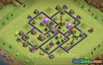 Top Hybrid Anti-Dragon TH7 Base Link for Clash of Clans #24186