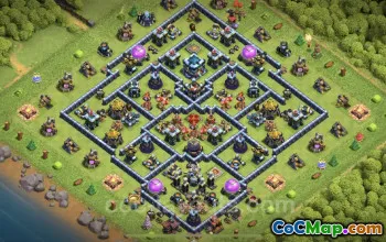 Top Hybrid Anti-Everything TH13 Base with Link - COC #21424