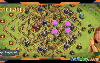 Top Hybrid Base TH10: Best Defence Layouts & Links - COC #22575