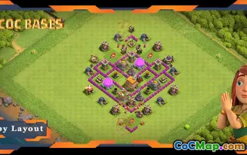 Top Hybrid Base TH6 Defense Layout with Link #57681