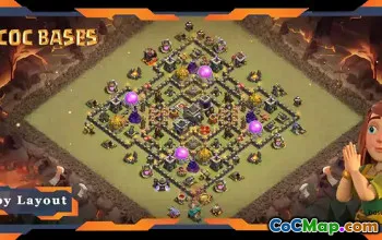 Top Hybrid TH9 Base for CWL | Anti 2-Star Layouts #20093