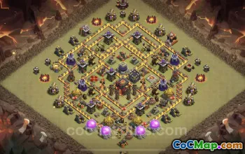 Top Max Level TH10 War Base - Anti 3 Stars with Link #19867
