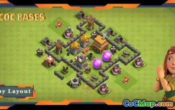 Top Max Level TH4 Farming Base Layout #57577