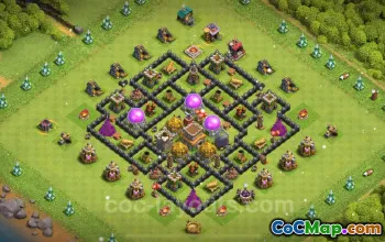 Top Max Level TH8 Hybrid Base Copy - Clash of Clans #24547