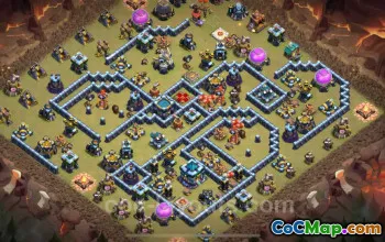 Top Max TH13 War Base Designs with Links - Clash of Clans #21187