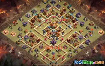 Top TH 16 War Base: 3 Ice Golems & 1 Loon for CWL #18820