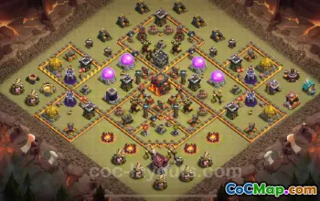 Top TH10 Anti 2 Stars War Base - Hybrid Base Copy 2025 #19700