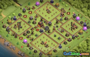 Top TH10 Anti 3 Stars Base | Best Defense Layout & Link #24975