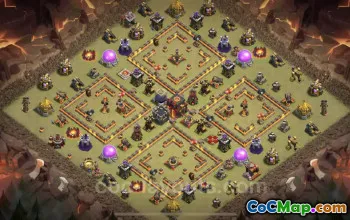 Top TH10 Anti 3 Stars War Base - Link & Strategy Guide #25001