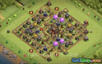 Top TH10 Anti Loot Base - Legend League Hybrid #25161