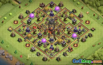 Top TH10 Base Copy: Anti Dragon & 3 Star Defense #25133