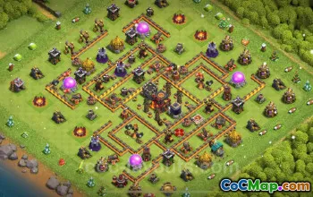 Top TH10 Base Copy: Anti-Dragon & Anti-Air Defense #19683