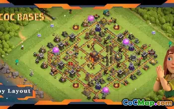 Top TH10 Defense Base: Hybrid & Farming Layout for COC #19397