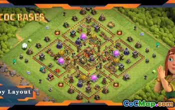 Top TH10 Farming Base | Anti Air Dragon Layouts - CoC #20153