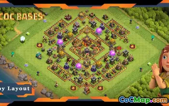 Top TH10 Farming Base Layout: Anti Air Dragon & 3 Stars #18069