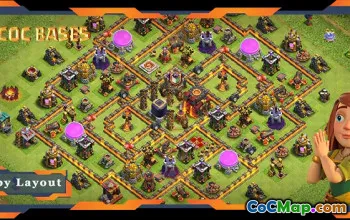 Top TH10 Farming Base Layouts - Anti Air Dragon | COC #22494