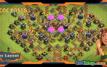 Top TH10 Funny Troll Bases & Hybrid Layouts - Clash of Clans #22491